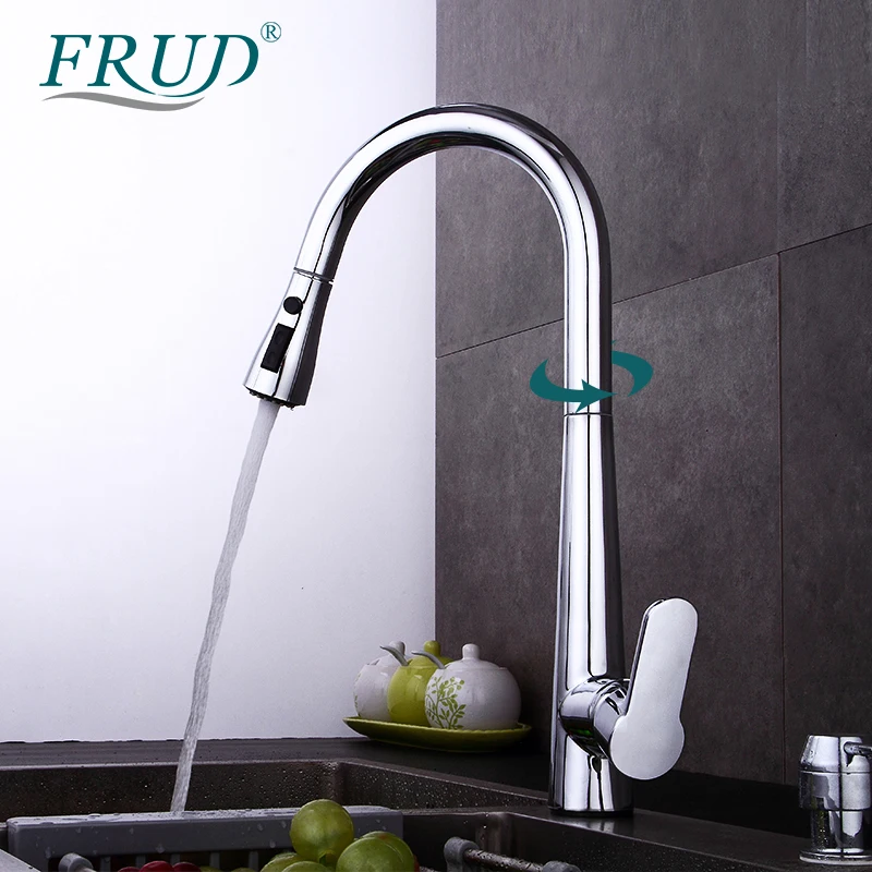 FRUD выдвижной кран кухонный смеситель для раковины кухонные смесители поворотный