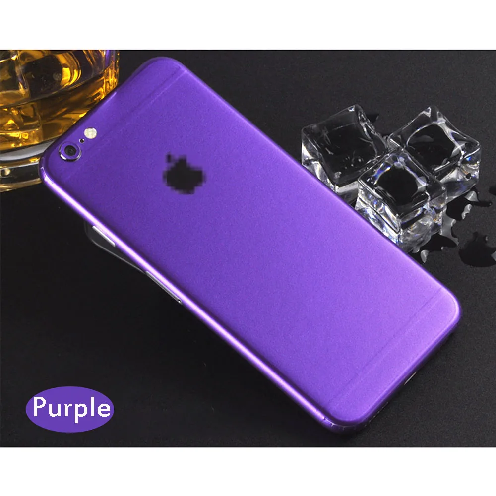 Новая красочная пленка для Apple iPhone 7 XS, мобильный телефон 5S, 6S Plus, 7, 8 Plus, X, полное покрытие, 7 Plus, мягкая задняя пленка, чехол, Fundas - Цвет: Purple