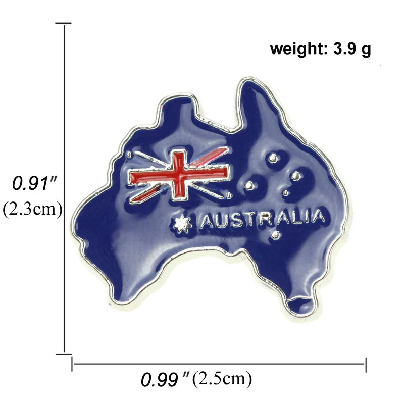 Брошь в виде карты и эмалированная булавка в стиле Парижа, итальянская, австралийская, американская патриотическая булавка на лацкане - Окраска металла: H04