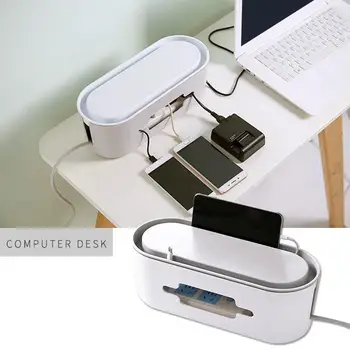 

Plastic Multi-Functional Creative Socket Storage Box Wire Management Cable Storage Box Table Container Household Supplies Home
