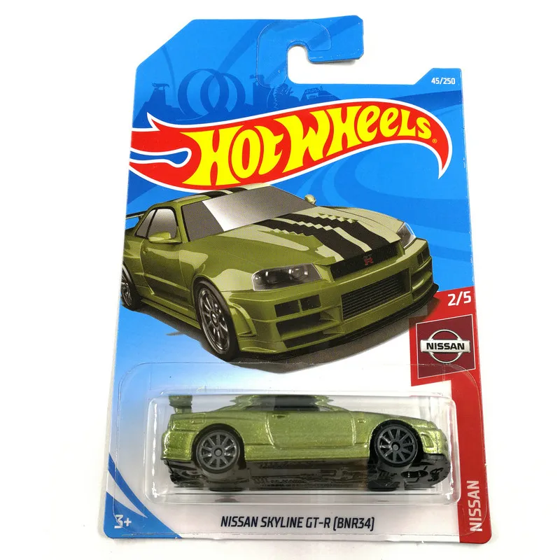 Hot Wheels 1: 64 Автомобиль NISSAN SKYLINE GTR(NISSAN 180SX Тип X)(NISSAN FAIRLADY Z) Коллекционное издание металлическая литая модель автомобилей - Цвет: 2019-45