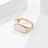 KAMIRA 925 Sterling Silver Fashion Color Abalone Shell Open Finger Ring for Women Men Charm Unique Rock Party Couples Jewelry 6