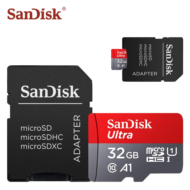 Двойной Флеш накопитель SanDisk A1 Class 10 карта памяти micro sd 256 ГБ 200 98 МБ/с. 128 tf card 64 Гб