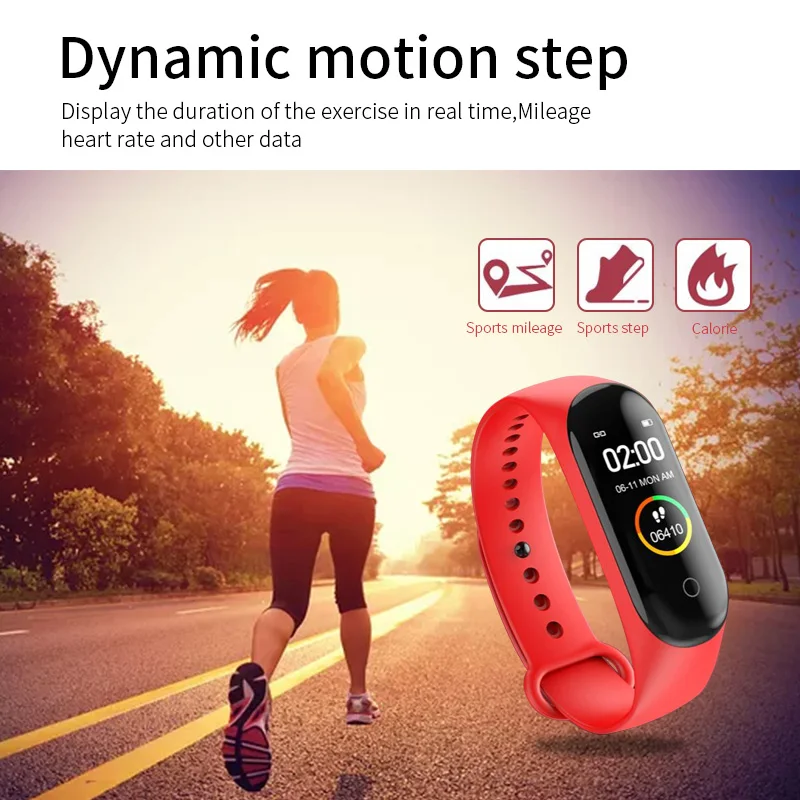 

M4 Smart band 4 Fitness Tracker Watch Sport bracelet Heart Rate Blood Pressure Smartband Monitor Health Wristband