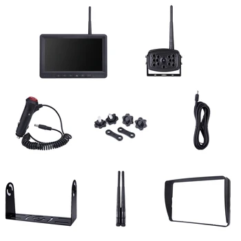 

Car Wireless Reversing Wifi Rear View Digital Camera 7 Inch High Definition Display Led Infrared Suitable for Truck Rv Trailer C