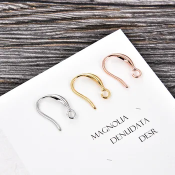 

10pcs/lot New Arrival Fashion Simple Gold Plated Findings Earring Hooks Earrings Accessories for Women DIY Jewelry Making