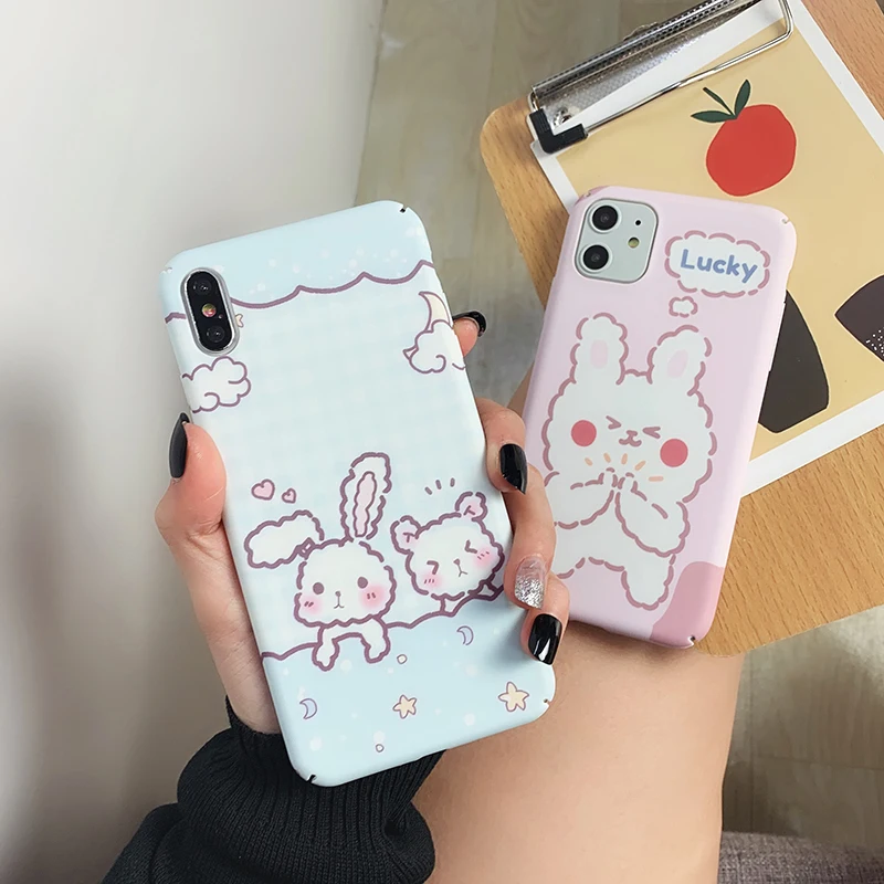 Милый кролик Жесткий ПК чехол для huawei P20 P30lite Mate20 30 Pro Nova 3 3i 4 5iPro Honor 9 10lite 8X 9X 20Pro V20 20i 7C Y9