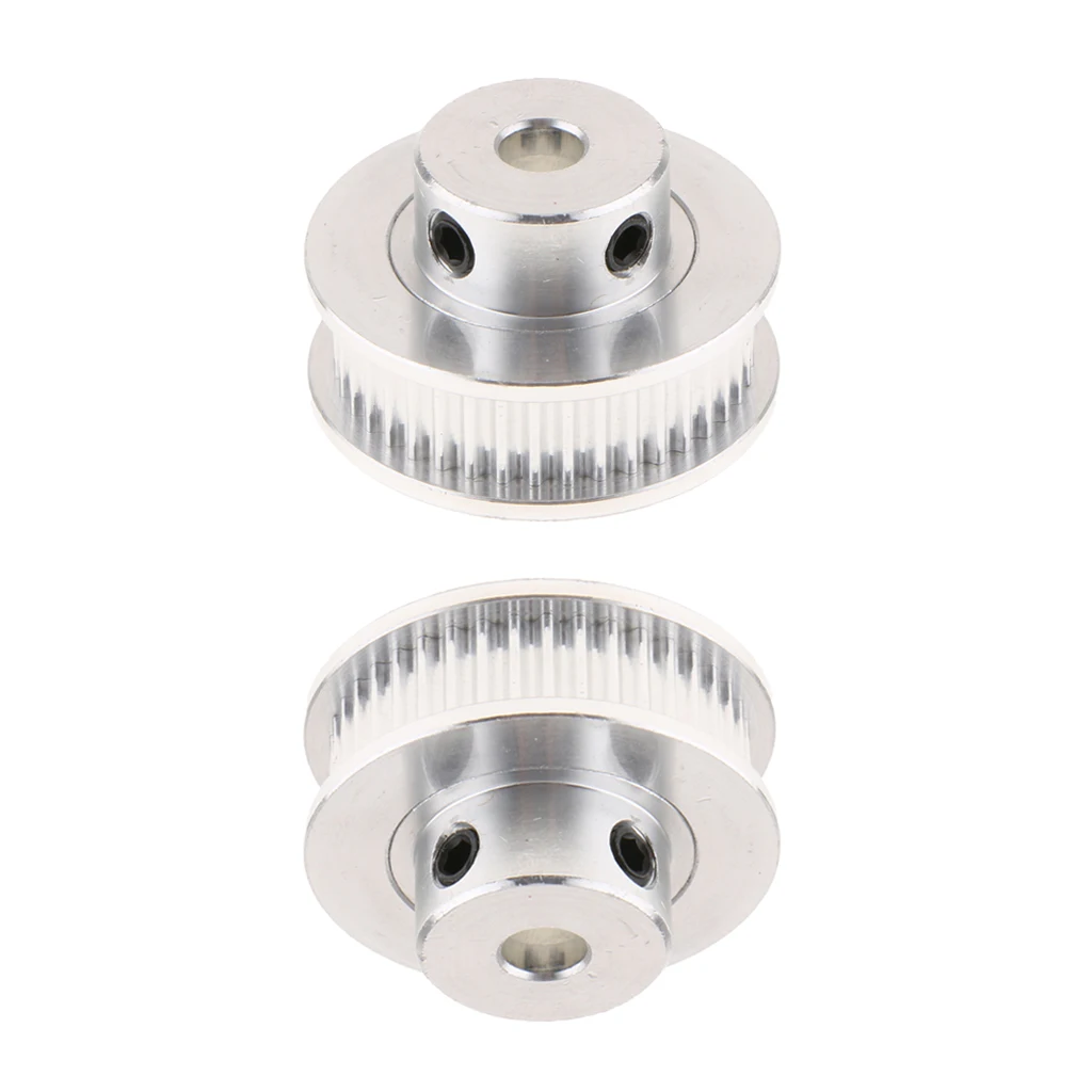 GT2 Synchronous Wheel 40 Teeth 5mm Bore Aluminum Timing Pulley for X Axis and Y Axis Drive of 3D Printer 2PCS