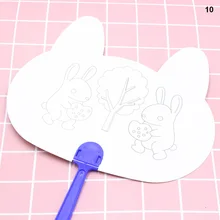 5 шт. DIY бумажный вентилятор белый инструмент для рисования художественная живопись прочный для детей GQ