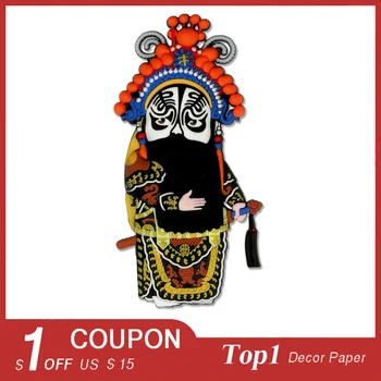 

Tangfoo Cartoon Cute Wall Fridge Stickers Peking Opera Figure Decoration Wall Pictures Home Decoration Refrigerator Magnet Gifts