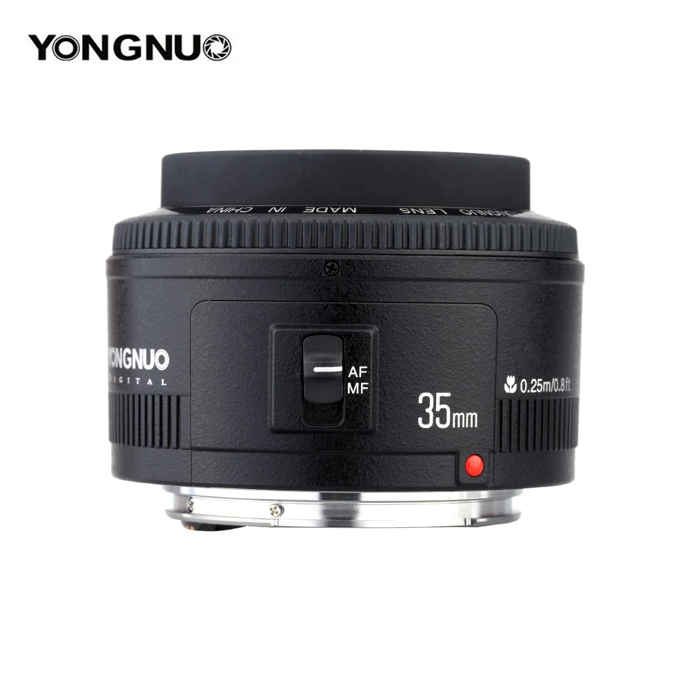 Объектив YONGNUO 35 мм YN35mm F2.0 широкоугольный фиксированный/основной Автофокус Объектив для Canon 600d 60d 5DII 5D 500D 400D 650D 600D 450D