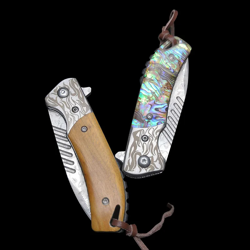 Дамасский стальной складной нож 60HRC высокой твердости военный, для выживания нож кемпинг тактические карманные ножи уличный охотничий нож
