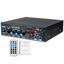 800W 12/220V HIFI 2CH Power Amplifier Audio Home Theater Sound System Audio Mini Amplifier Bluetooth FM USB SD Card for Home Car s 9000 home high power professional 5 1 bluetooth amplifier hifi theater amplifier