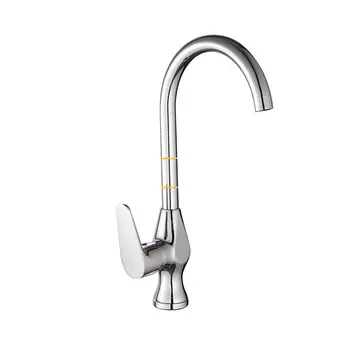 

Copper kitchen faucet hot and cold water tank rotating wash basin sink single cold household sink faucet