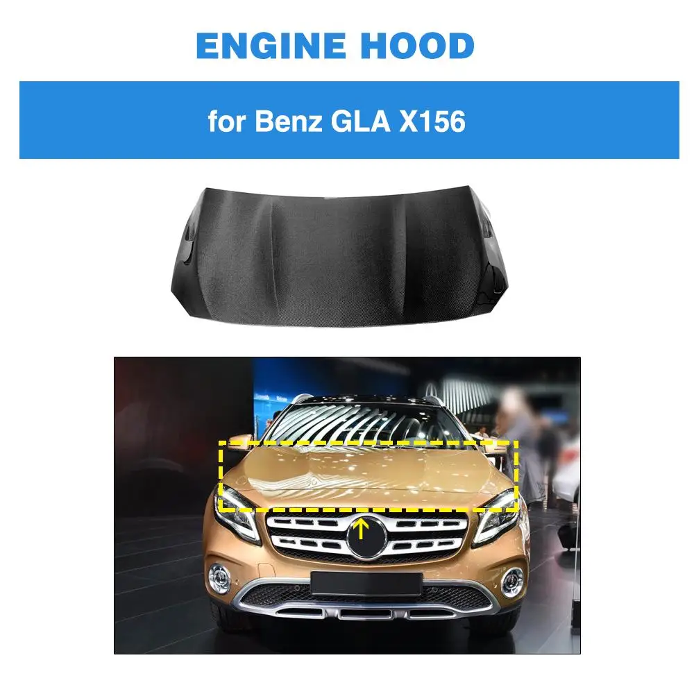Us 52692 16 Offcarbon Fiber Front Bumper Engine Hood Cover Fits For Mercedes Benz Gla Class X156 Gla180 Gla200 Gla250 2015 2019 On Aliexpress