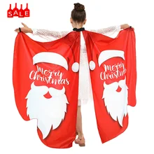 Шарфы winterKids для мальчиков, крылья, Рождественский шарф с принтом для женщин, шаль, дамский плащ, накидка, аксессуары для костюма, обертывания, аксессуары, mujer# ZB