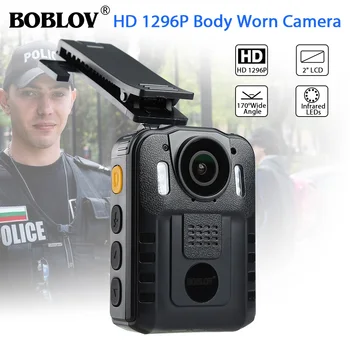 

Wearable Body Worn Camera HD 1296P Police Cam Mini camcorder IR Night vision Charging base Security Loop record Police Camera