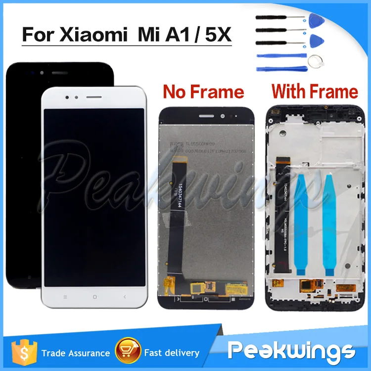 Протестированный ЖК-экран для Xiaomi Mi A1 ЖК-экран с сенсорной сборкой для Xiaomi Mi 5X lcd