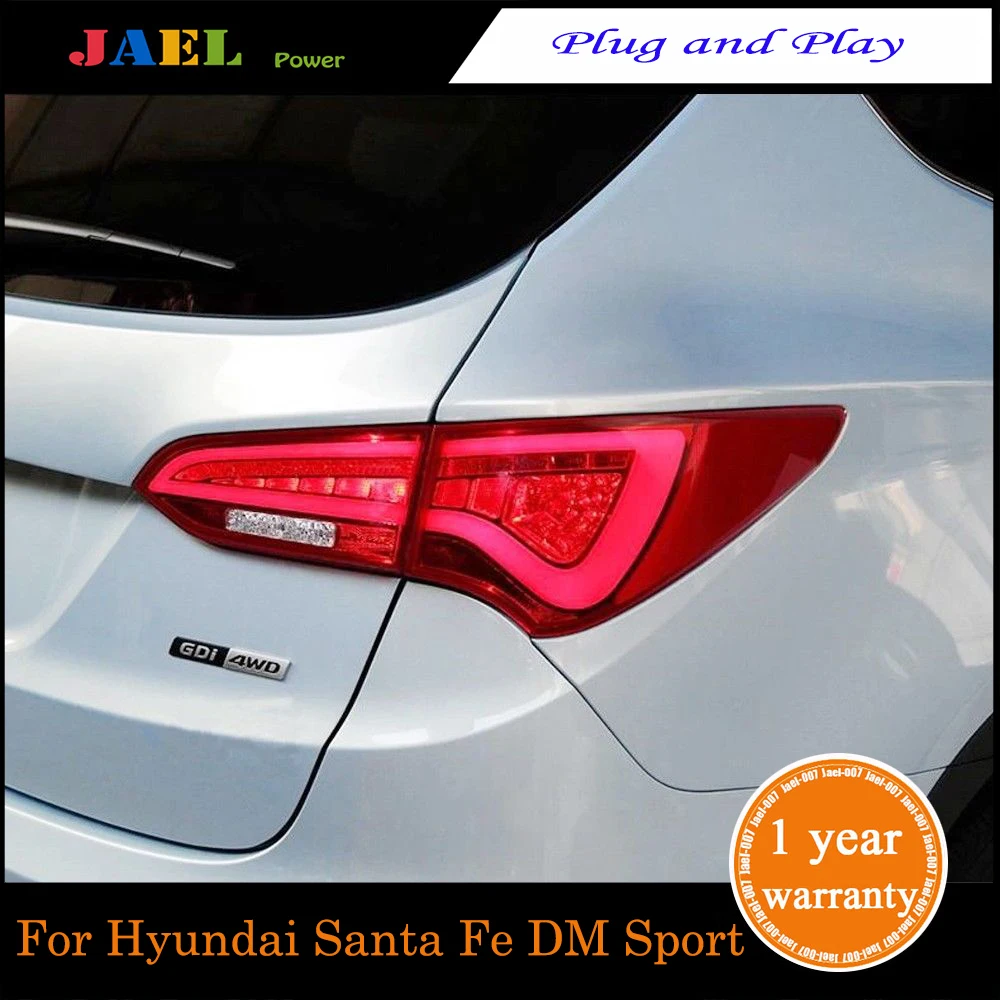 Светодиодный задний фонарь для hyundai Santa Fe DM Sport 2013~ светодиодный задний фонарь сигнальный тормоз Обратный Свет