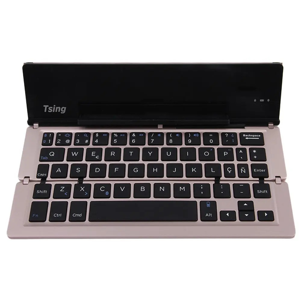 

F18 Folding Keyboard Foldable Aluminum Alloy Wireless Keyboard For Tablets Slim Keyboard Folding