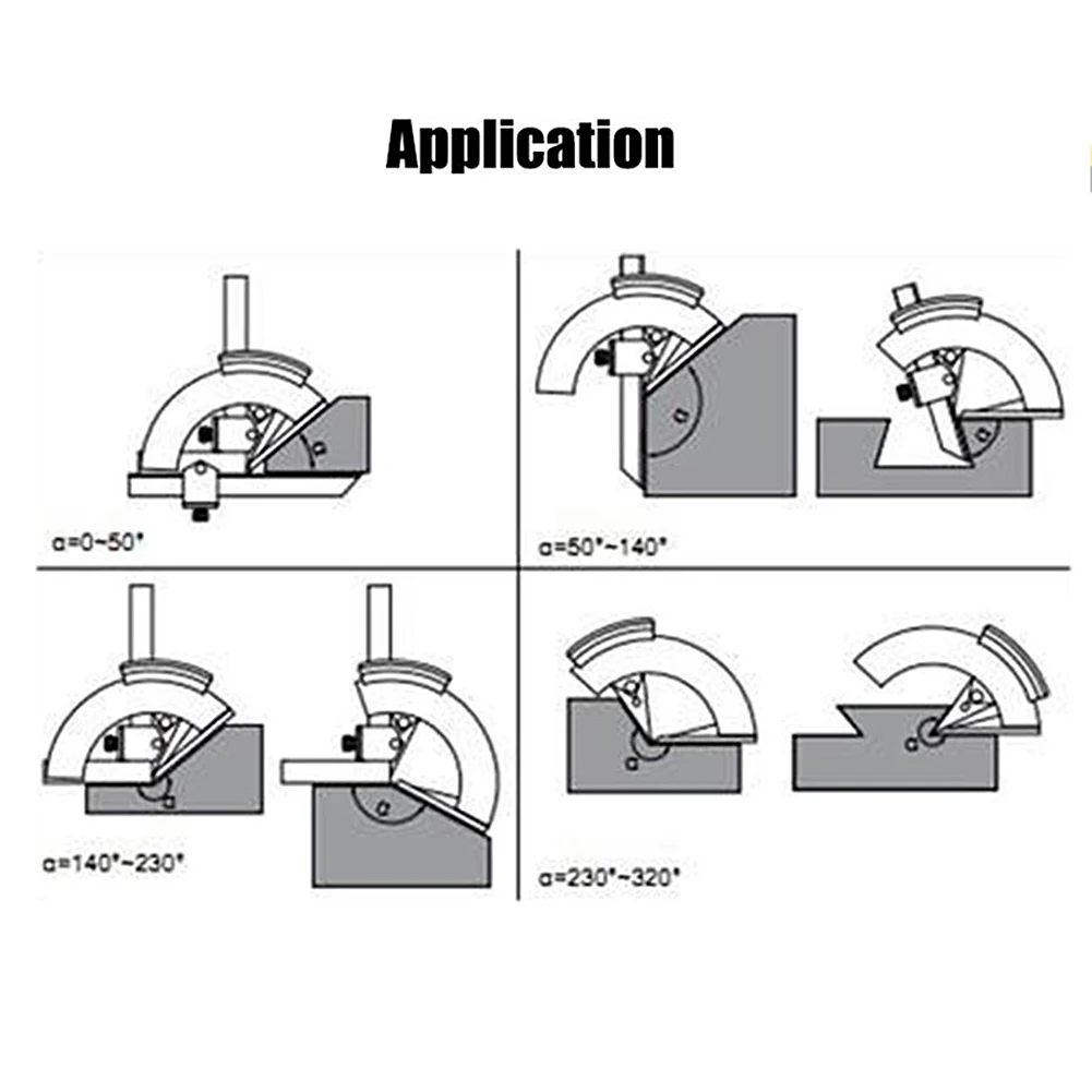Universal Bevel Protractor 0-320 Degrees Precision Angle Ruler Measuring Finder Ruler Adjustable Vernier Protractor Top Quality