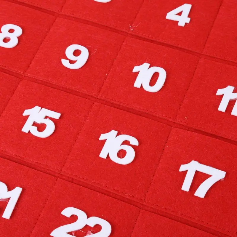 Фетровая Рождественская елка Адвент-календари DIY 24 дня обратного отсчета украшения Рождественский настенный дверной подвесной подарок