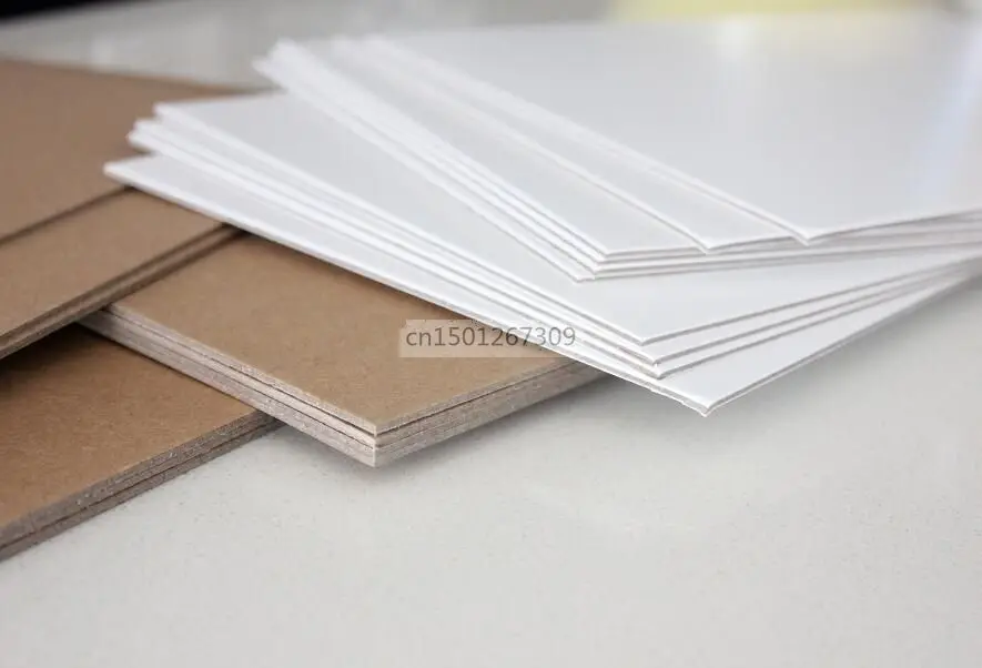 10 Sheets Size A5 Thickness 2mm Kraft Paper Chipboard Heavy Duty Cardstock  White Cardboard For Scrapbooking Photo Frame Backing - AliExpress