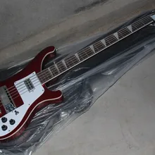 Завод+ 5 струн риккенбэк 4003 fireglo электрический бас металлическая КРАСНАЯ ОТДЕЛКА 5 струн Ricken 4003 бас