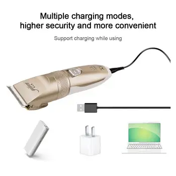 

1pc Electric Hair Cutting Trimmer With Usb Cable Professional Electric Rechargeable Hair Trimme Set Hair Clipper Digital T2W0