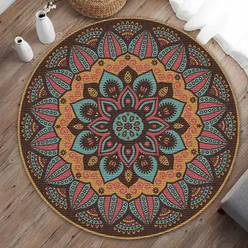 

GloryStar Home Decorative Round Carpet Fashion Area Rugs Bedroom Anti-slip Floor Mat 40CM