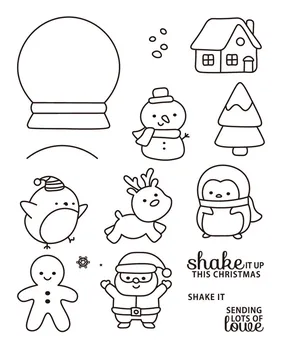 

Christmas Transparent Clear stamps and metal cutting dies DIY Silicone Seals Scrapbooking