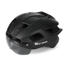 WEST BIKING kaski rowerowe MTB Road kaski rowerowe zawór bezpieczeństwa kaski rowerowe kaski ze szkłem tanie i dobre opinie NONE Other (Dorośli) mężczyźni CN (pochodzenie) 330g 8 Lekki kask Riding Bike Helmets