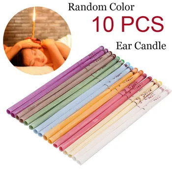 

10Pcs Ear Candling Natural Ear Wax Organic Beeswax Aromatherapy Wax Removal Candles Ear Cleaner Ear Coning Therapy Ear Care Tool