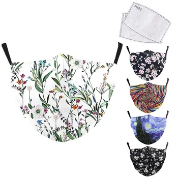 

Lotus Print Adults Child Mouth Mask Cute Pm2.5 Anti Haze Mouth Mask Anime Caroon Printing Mask Bacteria Proof Flu Masks Washable