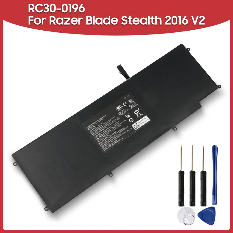 

Original Replacement Battery 4640mAh RC30-0196 For Razer Blade Stealth 2016 V2 i7-7500U 3ICP4/92/80 Laptop Batteries