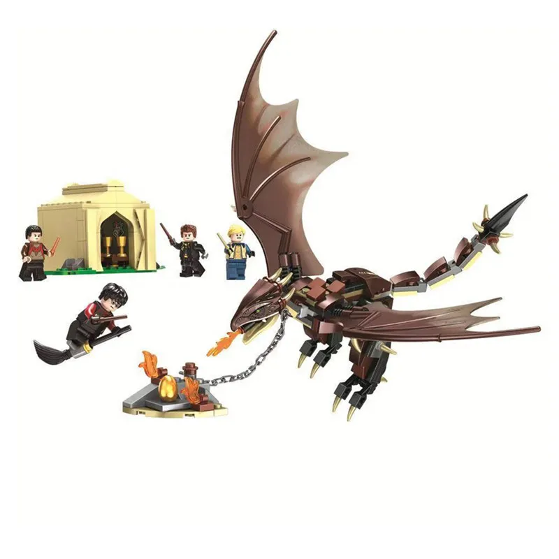 

New Harry Series Hungarian Horntail Triwizard Chal Compatible Legoingzk Harry 75946 Building Blocks Birthday Gift for Children