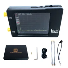 TinySA-analizador de espectro portátil de dos entradas, analizador de espectro de pantalla táctil de 2,8 pulgadas, frecuencia de entrada de 100KHz-350MHz