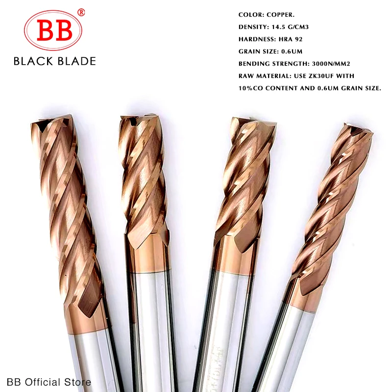 BB cnc Carbide End Mills Tungsten Machine Milling Cutter Tools 2 4 Flute Metal Key Seat Face Router Bit 6 8 12mm Shank HRC55 65|Milling Cutter| - AliExpress