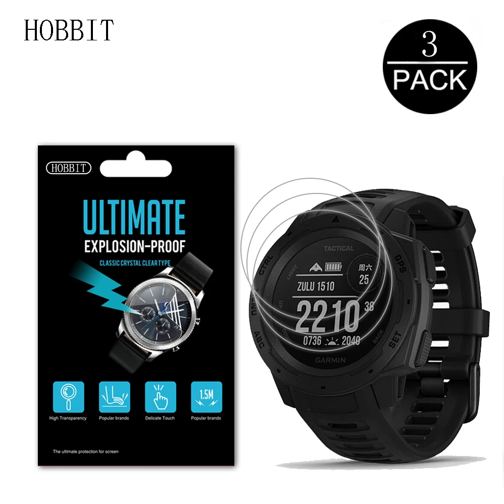 3 упаковки для Garmin Instinct Tactical gps Smartwatch Защита от царапин защитная пленка для экрана Instinct Tactical Взрывозащищенная прозрачная пленка