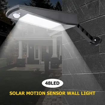 

48LED Solar Motion Sensor Wall Light Remote Control Outdoor Street Lamp
