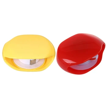

2 Pcs Automatic Roll Earphone Headset Headphone Cable Cord Winder Headphones Storage, 1 Pcs Red & 1 Pcs Yellow