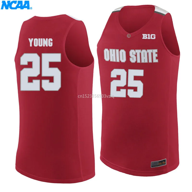 Новое поступление, высокое качество, Ohio State Young#25, Спортивная футболка для колледжа, трикотажные изделия, S-XXXL