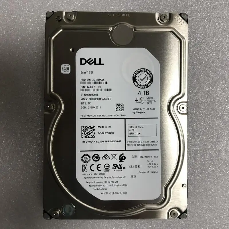 4T SAS 3 5-дюймовый 12 Гб 0YXG4K ST4000NM0025 жестком диске сервера | Мобильные телефоны и