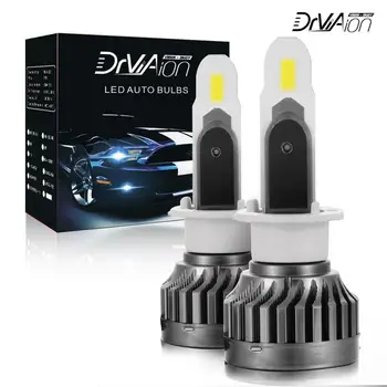

2PCS COB H1/H4/9006 120W 26000LM LED Car Headlight Headlamp Kit Turbo Light Bulbs 6500K White High Lighting Nice Heat-cooling