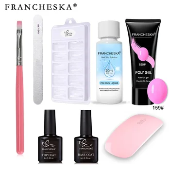 

FRANCHESKA Eight-piece Manicure Duble-ended Brush Crystal Multicolor Exension Gel Manicure Set Nail Extension Tool TSLM1
