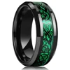 90638-6af0ff.jpg Bague celtique en acier inoxydable pour homme, 21 couleurs, 8 mm, incrustation de dragon rouge, vert, noir, fibre de carbone, alliance, bijoux, taille 6-13