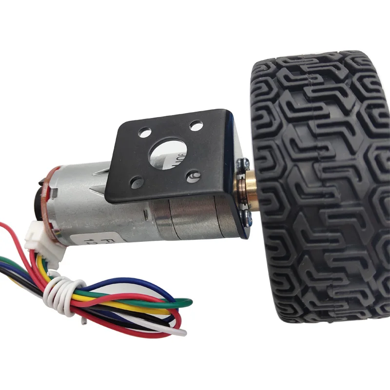 DC6V 25GA-370 Geared Motors with 65mm Tire for Smart Car Trolley 620RPM DC6V 25GA-370 Geared Motors with 65mm Tire for Smart Car Trolley 620RPM