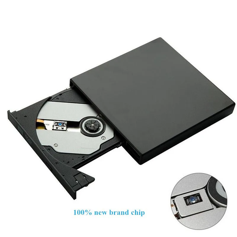  External Usb 2.0 Cd Dvd Rom Player Optical Drive Dvd Burner Reader Dvd Recorder For Wind8/8.1/10/Ma