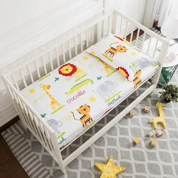 

Baby Crib Fitted Sheet All Cotton Baby Bedding Sheet Cot Mattress Cover Soft Fitted Sheet For Baby Bed 100*56/120*60/130*70CM
