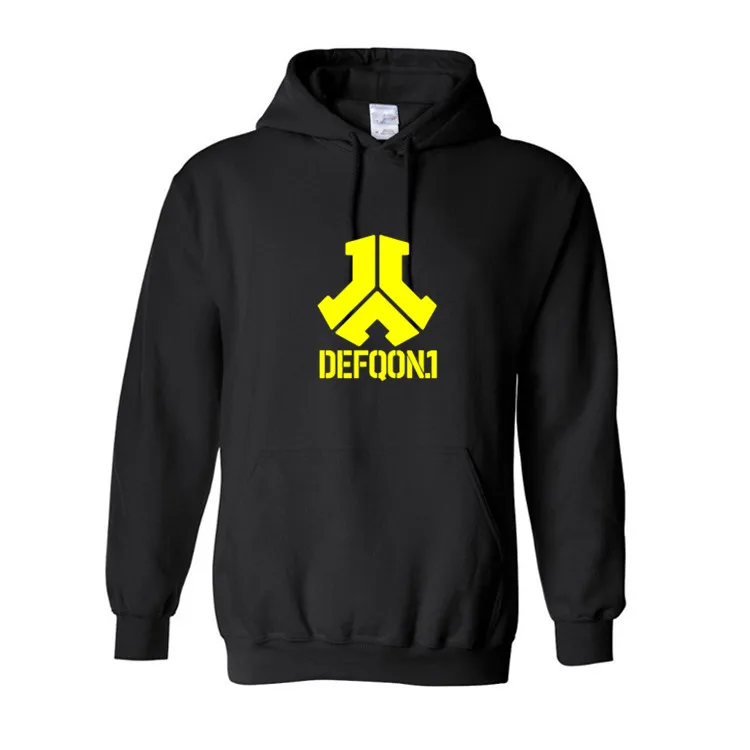 Толстовка Defqon мужская с капюшоном Повседневная хлопковая осенняя/Осенняя теплая